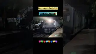 😱Furious Night attack🔥 #train #railway #shortsfeed #shorts #shortsvideo #shortsviral #trending