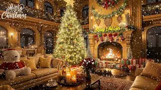 Relaxing Christmas Piano 2026 🔥 Cozy Family Christmas Ambience 2026 🎄Warm Fireplace & Train Sound