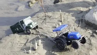 Tata LPT 4825 Dumper Truck Accident Pulling New Holland Tractor ? CM TOY