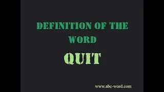 Definition of the word 