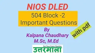 504 block 2 important Questions