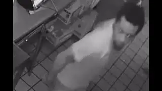 Man in 'Cold Stone Creamery' shirt burglarizes Burger King using rock, police say