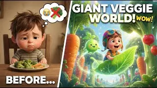 🥦 Learn to Eat Vegetables! Bin & Po-Po&rsquo;s Giant Veggie Adventure | Educational Cartoon for Kids