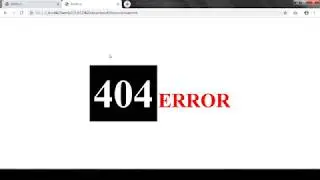 How to create 404 error page in HTML and CSS