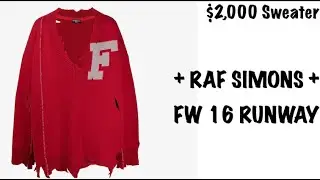+ Raf Simons Redux Oversized Destroyed &lsquo;F&rsquo; Patch FW16 Jumper Review Or Pickups From Farfetch +
