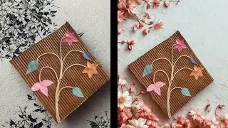 Flower Photo Frame Made By Paper Craft Dhara's Diy Art Creation.