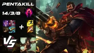 JUNGLE Graves vs Nidalee [PENTAKILL] - EU Grandmaster Patch 14.21