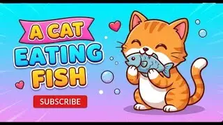 A cat Eating Fish