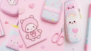 #fillings  my pencil box with cute stationery✨️💕 lot of new stationery item💜❤️🧡💛#asmrcutest