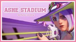 burn ashe is crazy in stadium | ashe overwatch stadium quick play | cozy chill gameplay + commentary