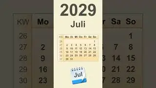 Kalender Juli 2029