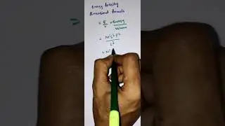 Energy density dimensional formula@physicsstudytime#dimensional analysis#dimensions#physics