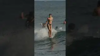 @Shaley.mercado (IG) in slomo #surfing #surfer #surfergirl ##Hawaii #surf