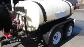 Cart-Away 500 Gallon Tank Water Trailer with Multiquip Pump Rear Spray