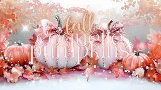 Fall Coquette Pumpkins Screensaver | Soft Sparkle Fall Decor with Bows