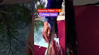 UUU Glass Cutting | Black Glass Cutter Satisfying 😳🔥