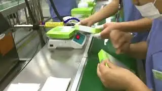 Bags counting feeding and boxing cartoning line