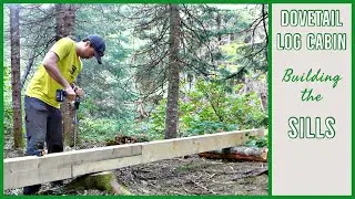 Dovetail Log Cabin - Bolting Together Lap Joint Sills
