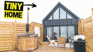 Oceanfront MODERN SCANDINAVIAN TINY HOME Built in the 1800s! Full Tour