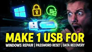 MAKE 1 USB FOR - WINDOWS REPAIR | PASSWORD RESET | DATA RECOVER  IN 2026
