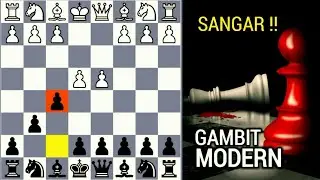 SANGAR !! PEMBUKAAN CATUR  HITAM MEMATIKAN !  MODERN GAMBIT