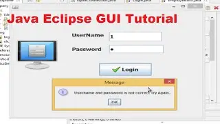 Java Eclipse GUI Tutorial 6 # Login Program for java with sqlite database PART- 2