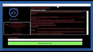 Eternity ransomware - how to remove?