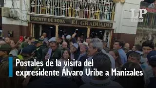 Postales de la visita del expresidente &Aacute;lvaro Uribe a Manizales: regalos, cr&iacute;ticas y campa&ntilde;a