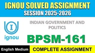 IGNOU BPSM 161 Solved Assignment 2025-26 | English Medium | Download PDF | IGNOU Students Portal