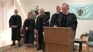 Thomas Brophy, Ph.D., President delivers the opening remarks during 2019 Graduation Ceremony at CIHS
