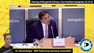 Patrick Breyer asks Margaritis Schinas about mass surveillance