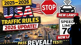 Правила дорожного движения США 2026 года раскрыты 🚦 | 30 вопросов с множественным выбором, которы...