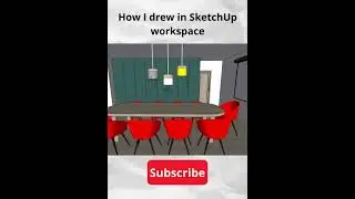 How I drew in SketchUp workspace  #interiordesign #workspaceinspiration #workspace #corporatedesign