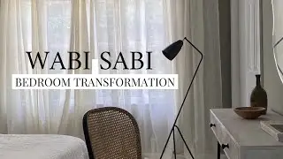 UGLY Small Bedroom TRANSFORMED into a chic WABI SABI space