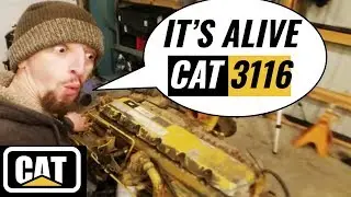 Caterpillar 3116 First Cold Start Up - 1959 Chevy Viking 60 Project Update - Patina Shop Truck Build