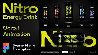 figma Scroll Animation | Nitro energy drink | File link in description | #figmafactory #figma