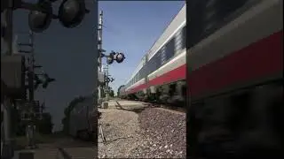Amtrak Train 301 flies Southbound near Shirley, Illinois. #railways #railroad #amtrak #trains