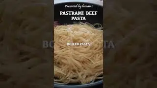 Smoked beef pasta recipe | Pastrami beef pasta #shorts