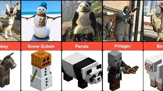 Minecraft Mobs VS GTA 5 Mobs   Comparison