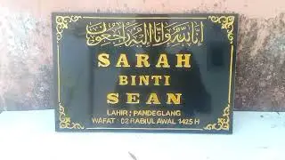 CARA GRAFIR PAPAN NAMA BATU NISAN ISLAM !! Pakai Bor Mini Grinder!! DIY