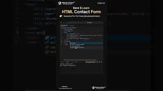 HTML Contact Form | #htmlbasics #htmltutorial #viralshorts #ytshorts