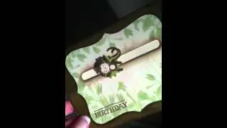 Monkey penny spinning card