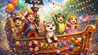 🎊 Es ist Karneval | Kinderlied - Polly die Katze - Pollys Kinderlieder 