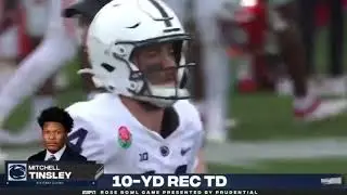 Sean Clifford 10 Yard Touchdown Pass to Mitchell Tinsley | Penn State vs Utah | 2023 Rose Bowl