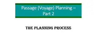 Passage planning - Part 2