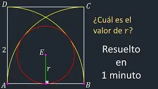 Calcula el radio de la circunferencia en un minuto y un poquito m&aacute;s