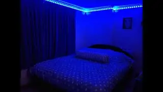 5m LED strip lights stick looks like in a bedroom //Cambodia//