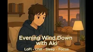 Chill Evening Music with Aki 🌙 | Wind Down LoFi for ADHD focus & Sleep