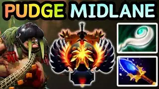 🔥 THIS IS HOW YOU PLAY PUDGE MID 💀 &mdash; INSANE HOOK GAME | DOTA 2 🔥
