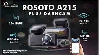 Rosoto A215 Plus 4K Dual Lens Dash Cam &mdash; Exclusively at L.A. Car Accessories